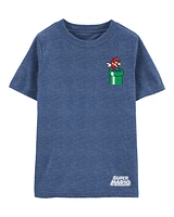 Kid Super Mario Pocket Tee - Navy