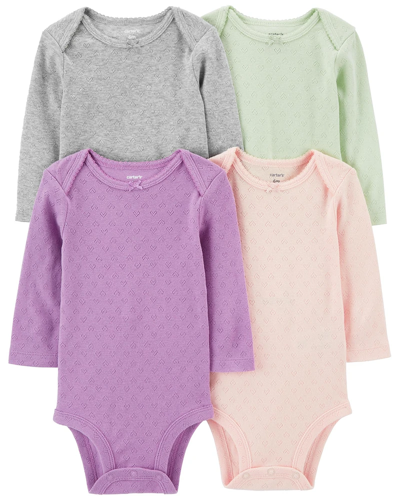 4-Piece Long-Sleeve Bodysuits