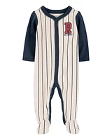 Baby Boy Baseball Rookie Snap-Up Cotton Sleep & Play Pyjamas