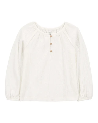 Baby Gauze Long-Sleeve Top - Cream