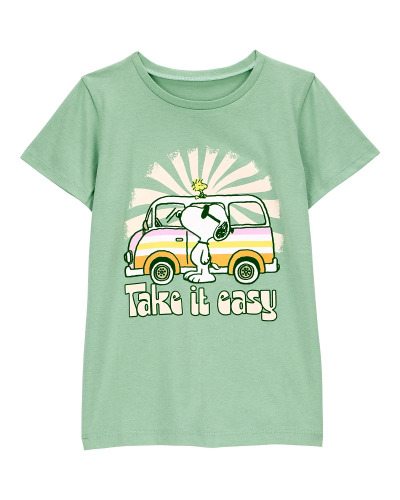 Kid Peanuts™ Snoopy Short-Sleeve Graphic Tee - Green