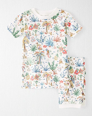 Baby Organic Cotton Pyjamas Set Tropical Print