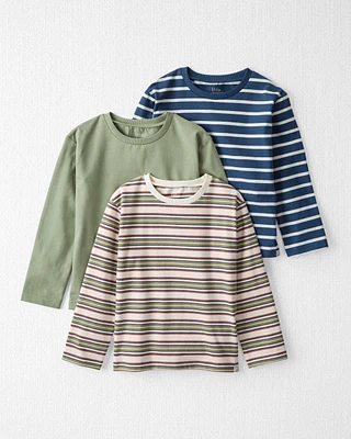 Toddler 3-Pack Organic Cotton T-Shirts Stripes