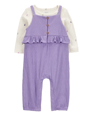 Baby 2-Piece Long-Sleeve Tee & Coverall Set