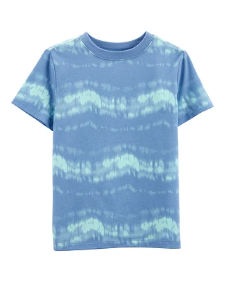 Kid Tie-Dye Cotton-Blend Tee - Blue