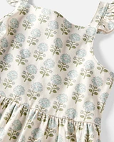 Kid Organic Cotton Floral-Print Dress