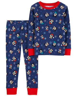 2-Piece Christmas Mickey 100% Snug Fit Cotton Pyjamas