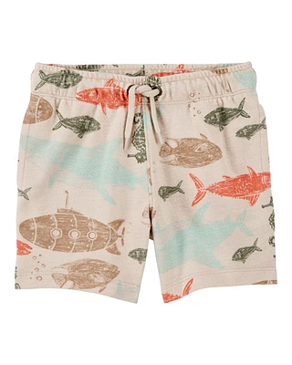 Toddler Sea Print Pull-On Shorts