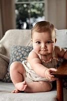 Baby Smocked Floral Print Sleeveless Romper