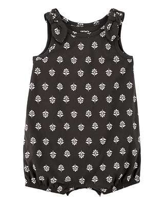 Baby Floral Print Cotton Romper