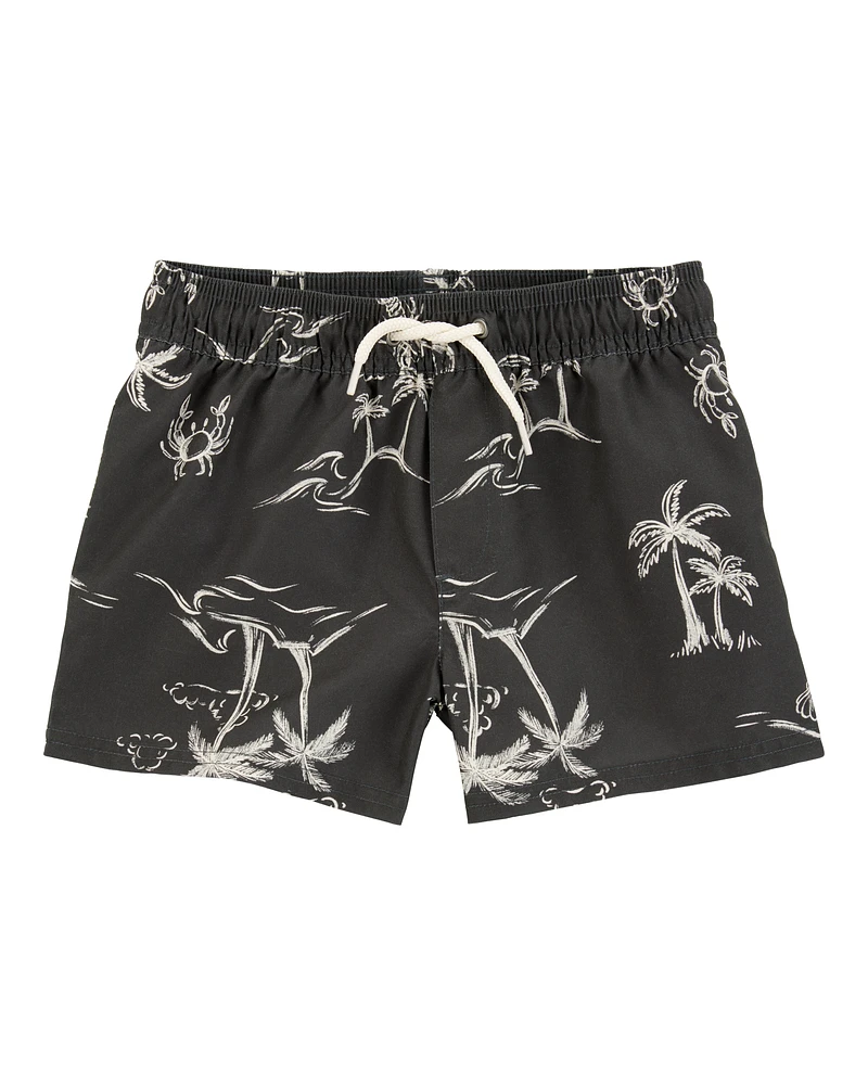 Toddler Palm Tree Swim Trunks