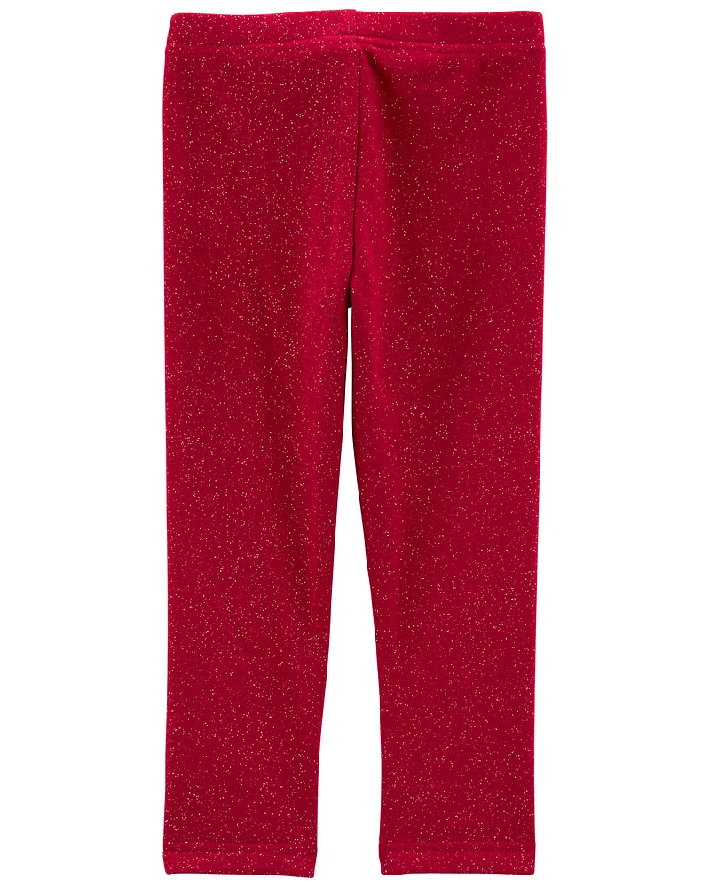 Glitter Cozy Fleece Leggings