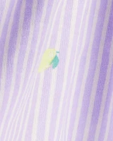 Baby Striped Lemon Print Skort - Purple