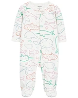 Baby Whale Zip-Up Sleeper Pyjamas