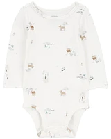 Baby 2-Piece Woodland Creatures Bodysuit & Velboa Jumper Set