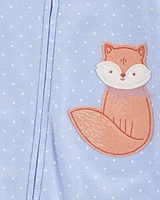 Toddler 1-Piece Fox 100% Snug Fit Cotton Footless Pyjamas