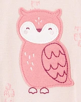 Baby 1-Piece Owl Print 100% Snug Fit Cotton Footless Pajamas