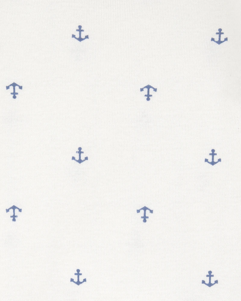 Baby Boy 3-Piece Chambray Anchor Outfit Set - Blue