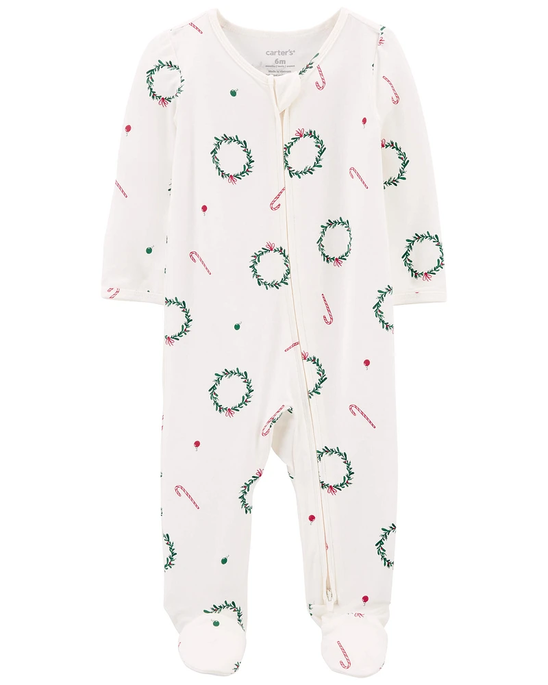 Baby 2-Pack Christmas Zip-Up PurelySoft Sleep & Play Pajamas