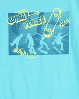 Kid Going Places Short-Sleeve Graphic Tee - Turquoise
