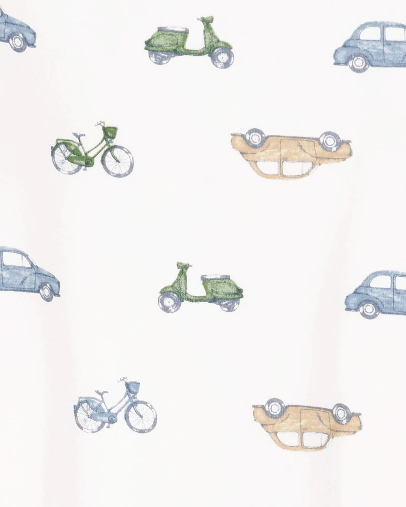 Toddler Car Print PurelySoft 2-Piece Pyjamas - Ivory