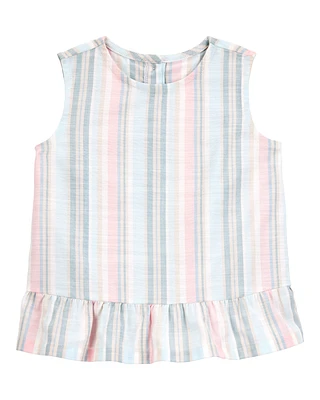 Toddler Striped Sleeveless Fashion Top