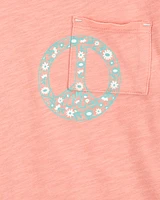 Kid Peace Sign Pocket Tee