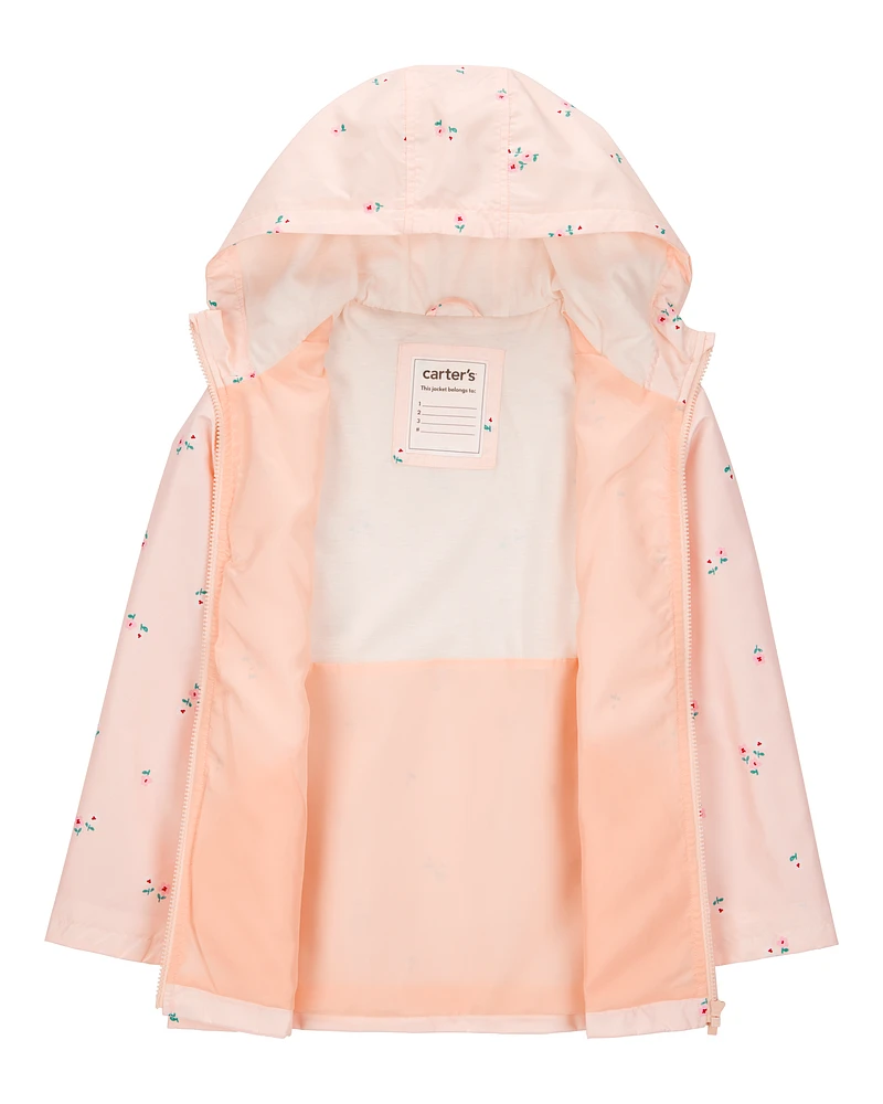 Floral Rain Jacket - Pink