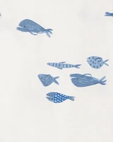 Baby 2-Pack Shark Romper Set - Blue