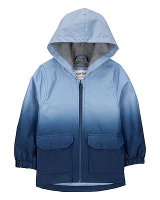 Toddler Dip Dye Rain Jacket - Blue