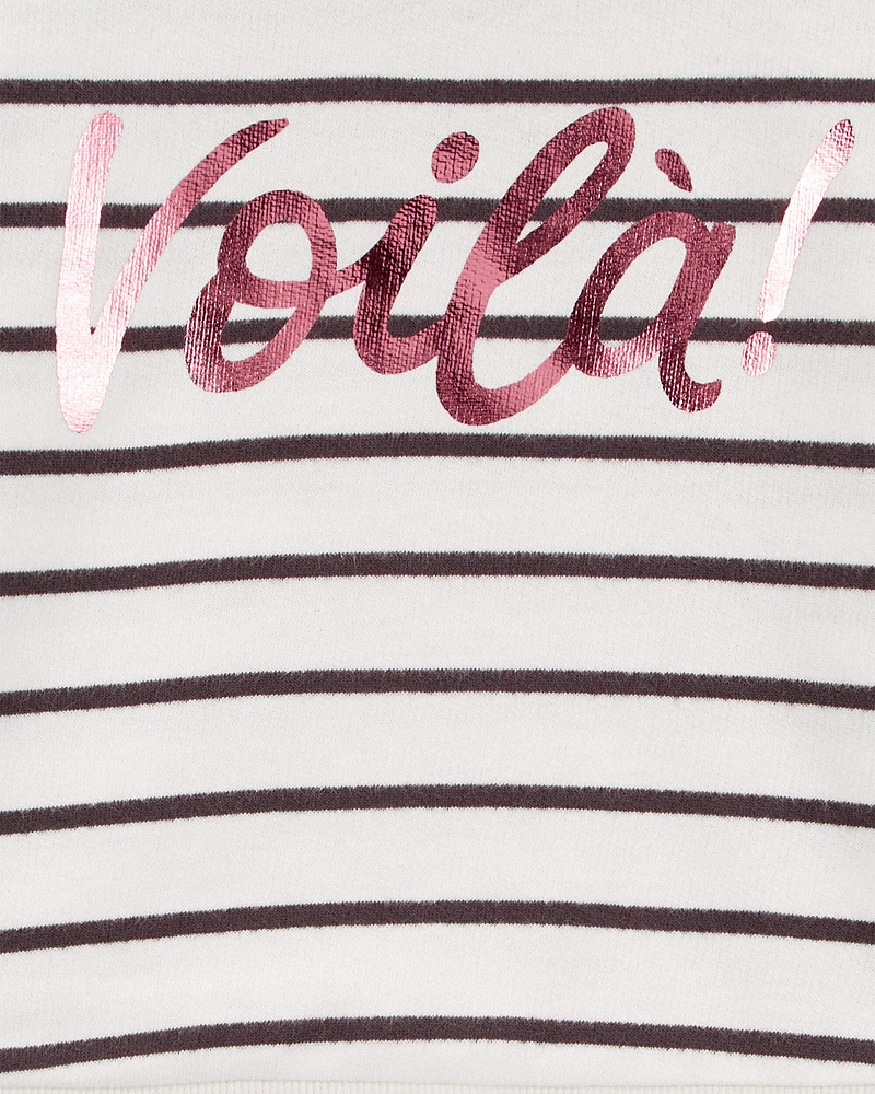 Baby Striped French Terry Long-Sleeve Pullover