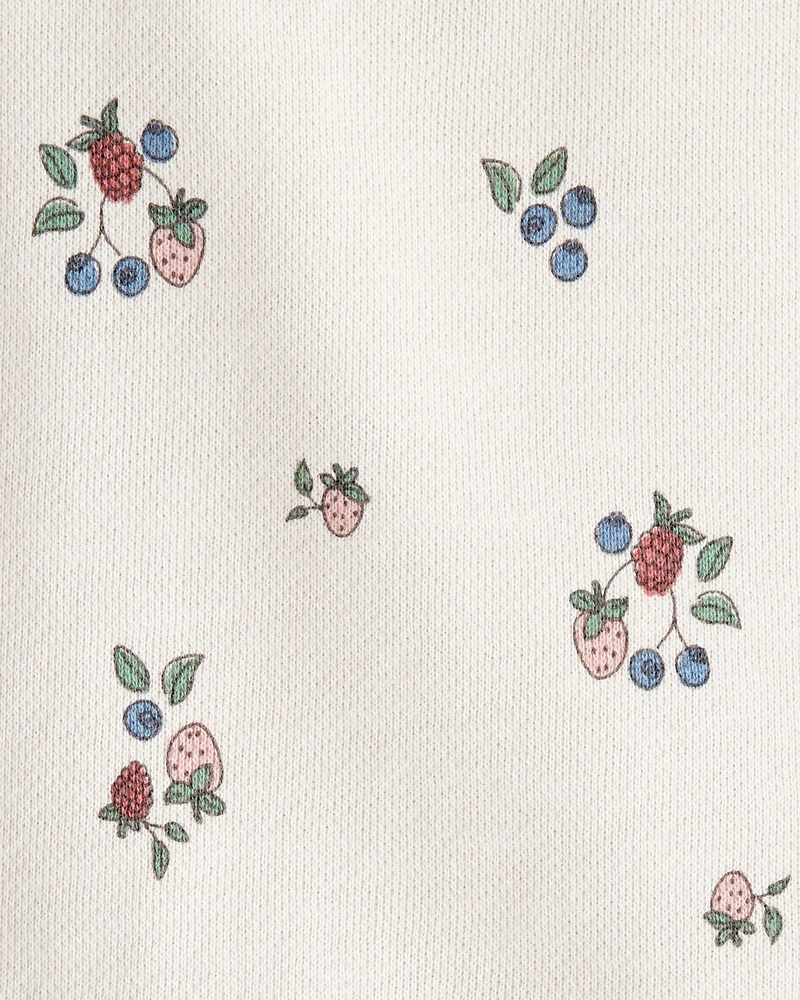 Baby Organic Cotton French Terry Sweatshirt Berry Blossom Print