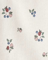 Baby Organic Cotton French Terry Sweatshirt Berry Blossom Print