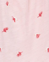 Baby 2-Piece Printed Bodysuit Pant Set - Pink/Navy