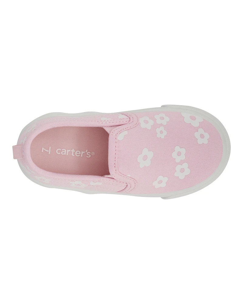 Toddler Slip-On Floral Sneakers - Pink
