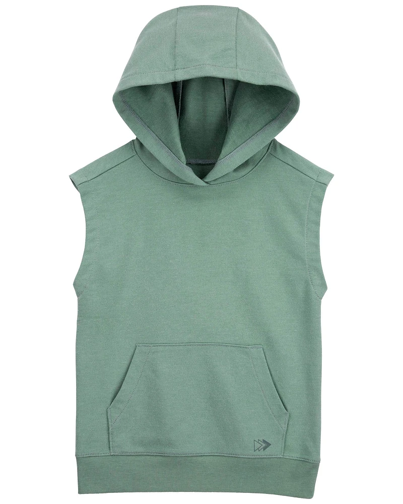 Kid Sleeveless Hooded Pullover