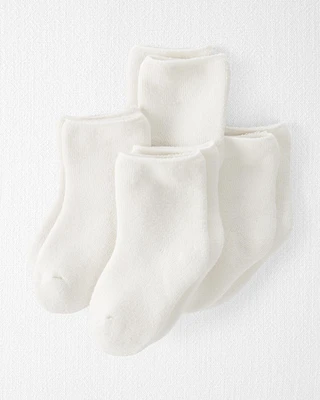 Baby 4-Pack Organic Cotton Terry Socks