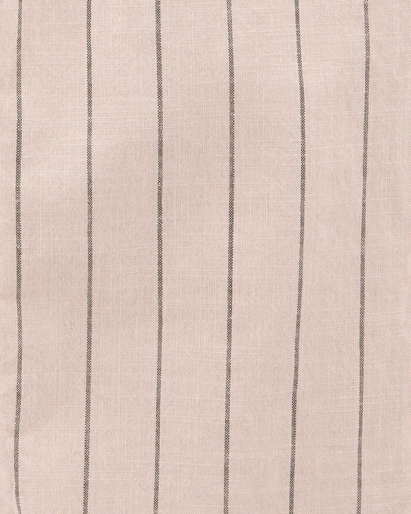 Toddler Striped Pull-On Cotton Pants - Brown