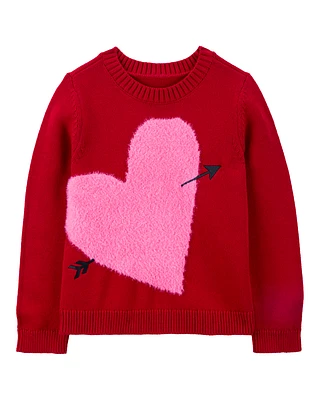 Kid Heart Sweater - Red