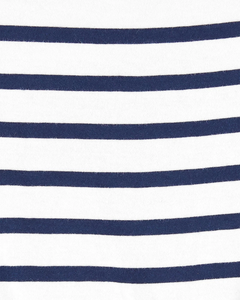 Striped Tie-Front Tee