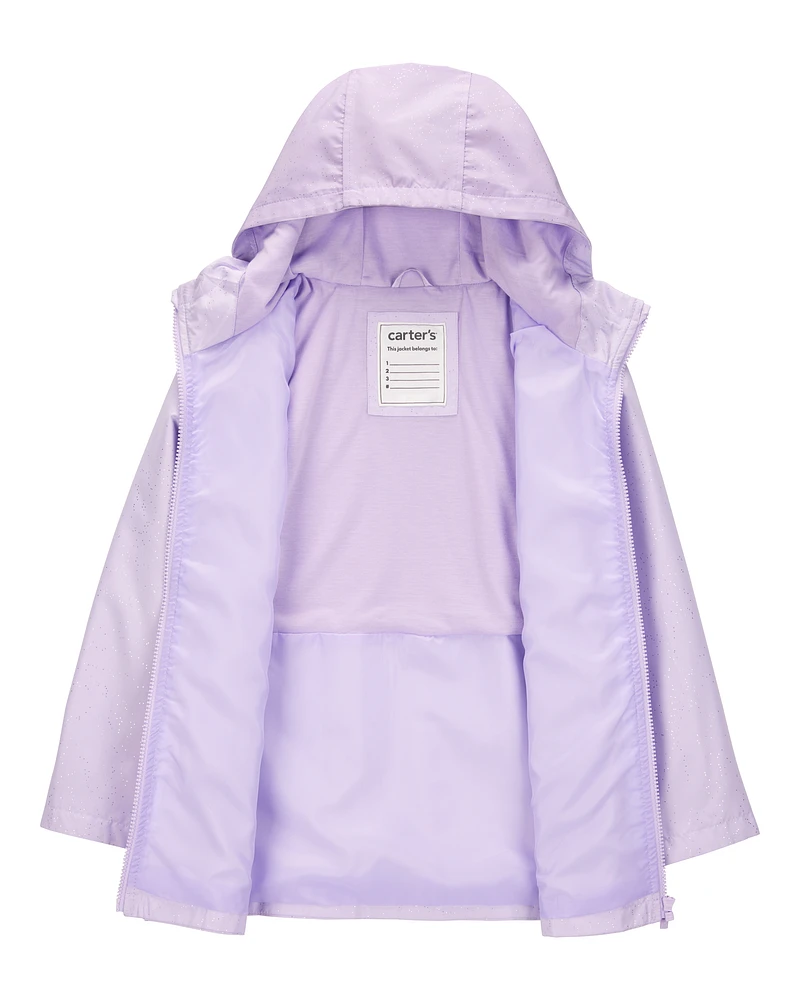 Heart Pockets Rain Jacket - Purple