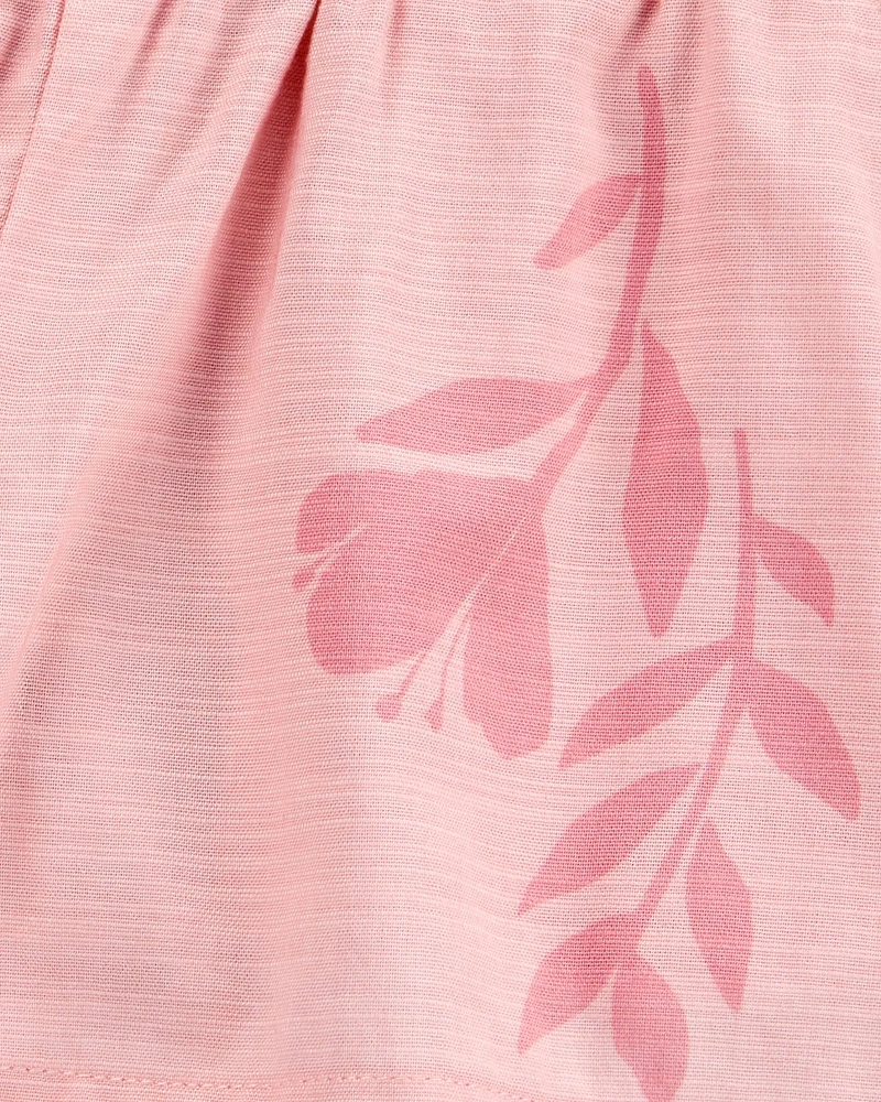 Kid Floral Sun Short - Pink