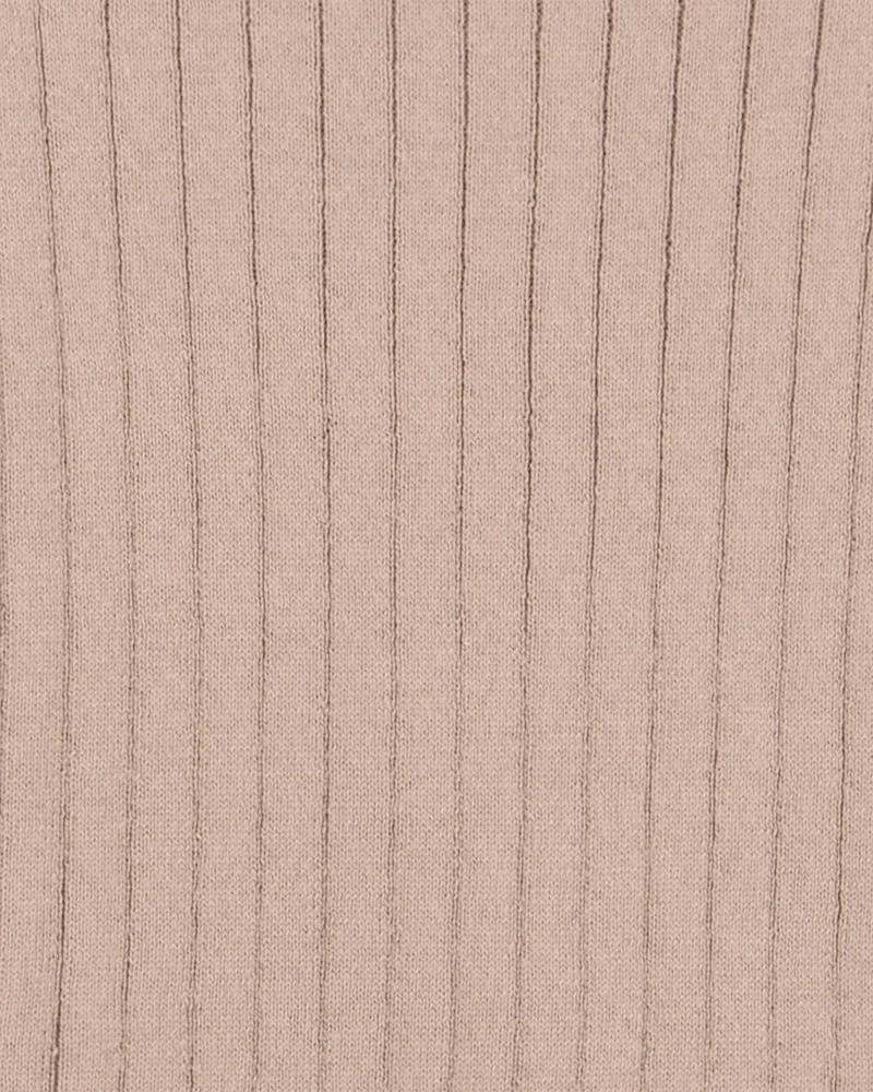 Kid Ribbed Long-Sleeve Sweater - Brown