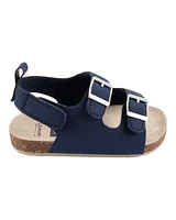 Baby Buckle Faux Cork Sandals