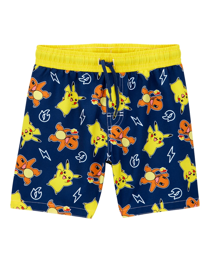 Kid Pokémon™ Pikachu Swim Trunks - Navy/Yellow