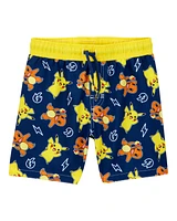 Kid Pokémon™ Pikachu Swim Trunks - Navy/Yellow