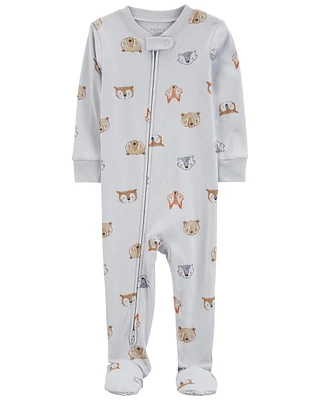 Baby 1-Piece Animals 100% Snug Fit Cotton Footie Pyjamas