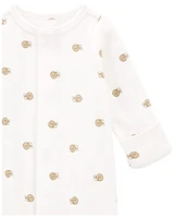 Preemie Snail Cotton Sleeper Gown