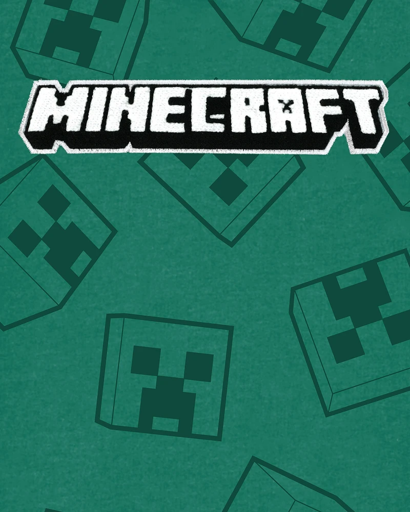 Kid Minecraft Pullover - Green