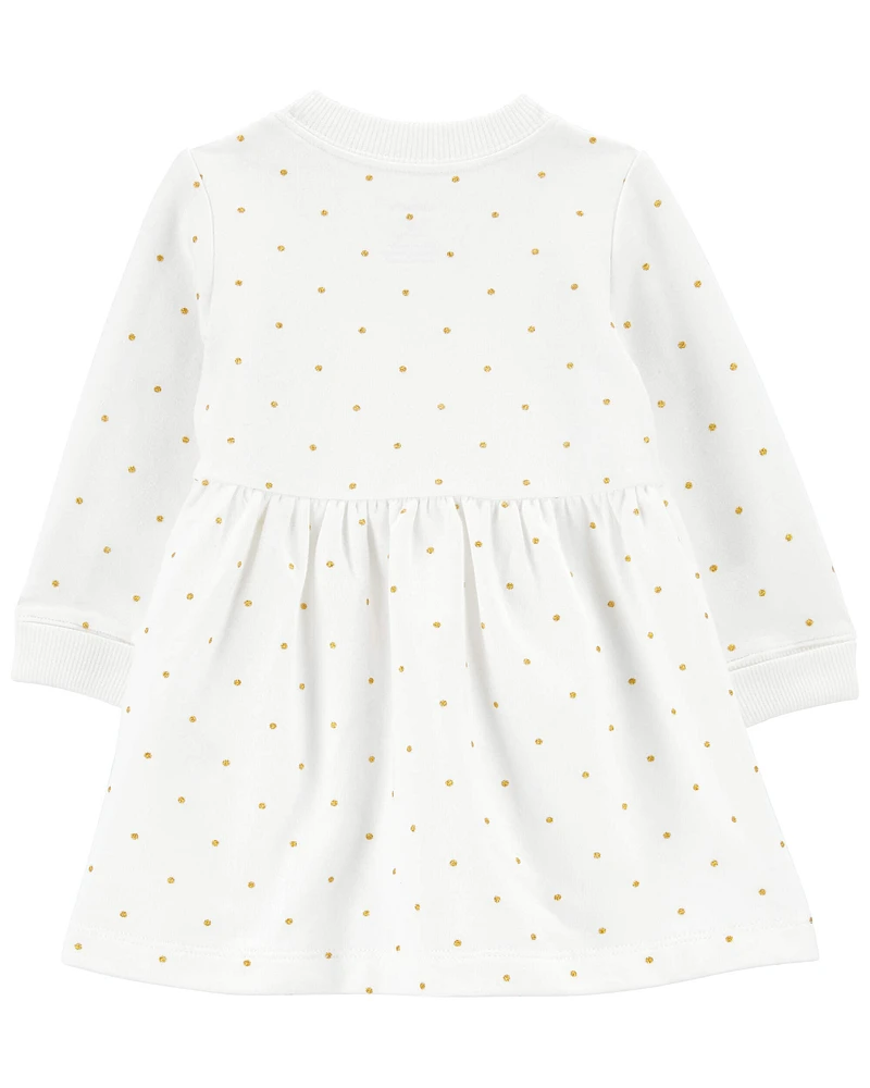 Baby Polka Dot Fleece Dress